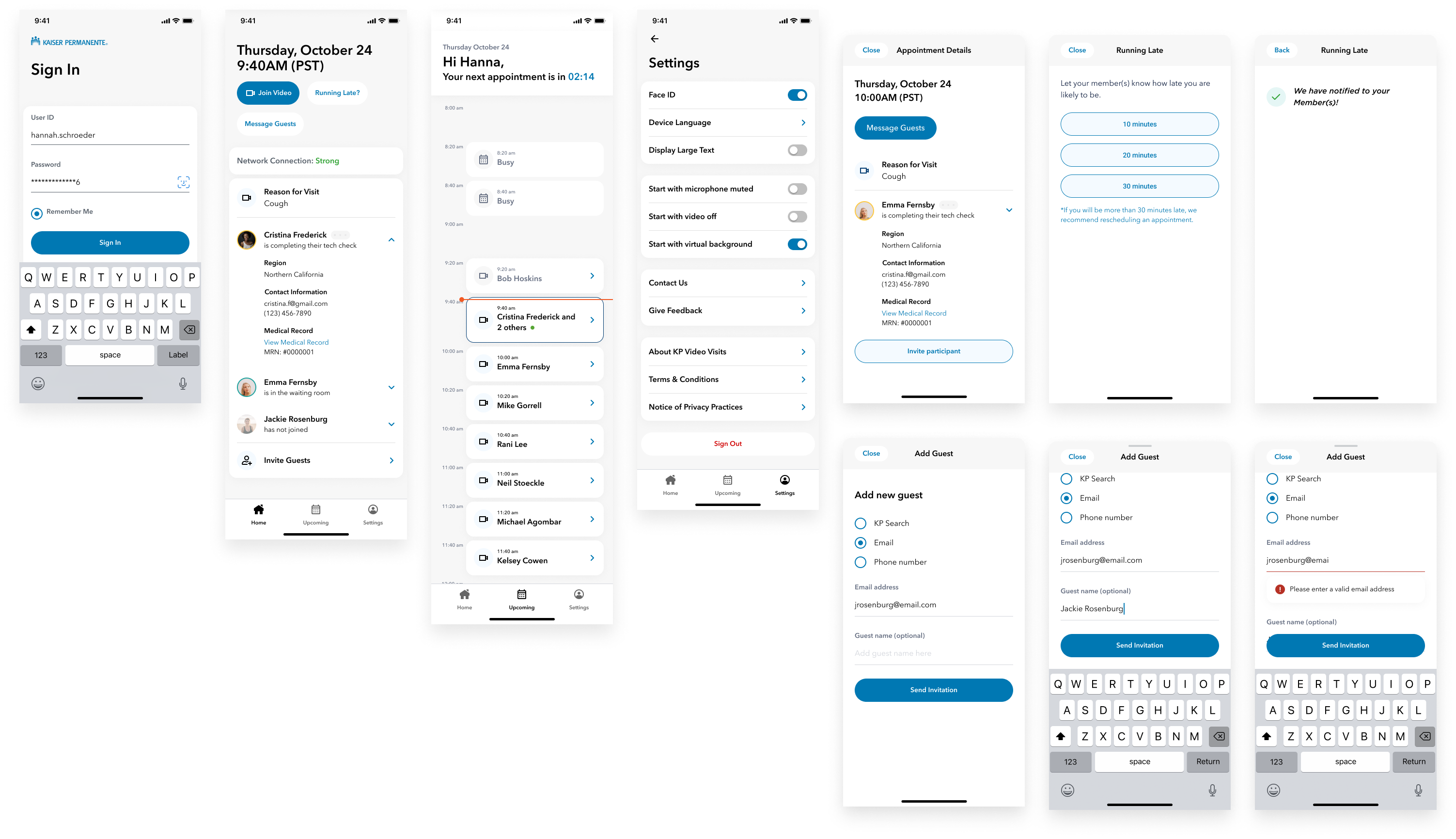 Kaiser Permanente Mobile Scheduling